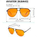 Orange Aviator Blue Light Blocking Glasses - Image 9