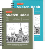 Soucolor Sketchbook 5.5" x 8.5", 2 Pack Mini Sketch Book | Spiral Bound Sketch by Soucolor