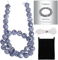 10mm Matte Black And White Malachite Bead, 15-Inch Matte Round Loose Stone Beads by THRELE