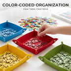 8PCS Large Puzzle Sorting Trays 11.8" x 9.2", Stackable Puzzle Organizer - Image 4
