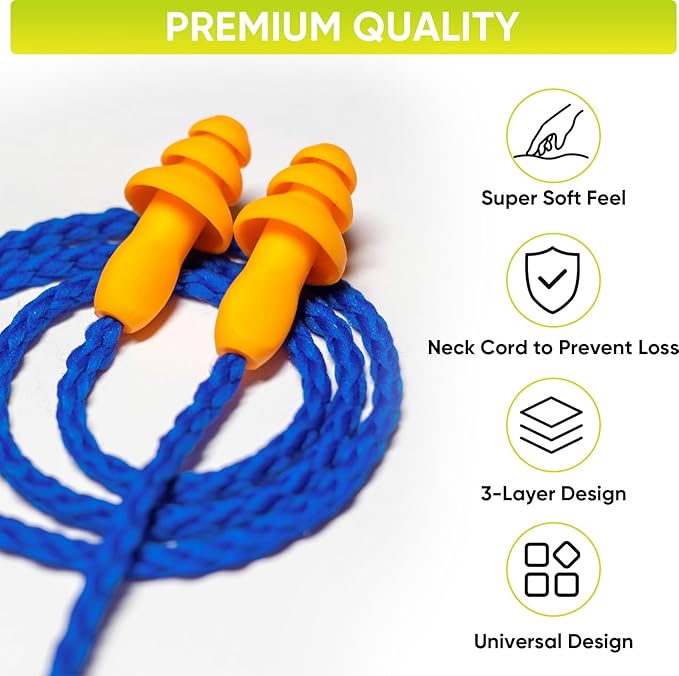 TICONN 12 Pairs Reusable Silicone Ear Plugs - Image 5