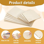 12PCS Balsa Wood Sheet, 2mm 4x8in and 4x4in Thin Unfinished Wood Boards Plywood - Image 3