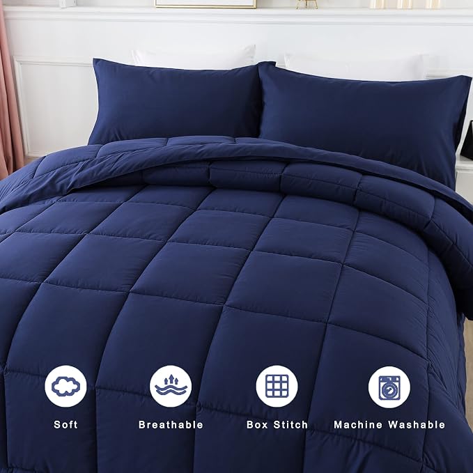 DOWNCOOL Blue Full Size Comforter Set - Image 3