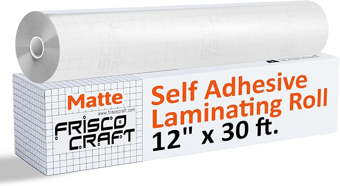 Frisco Craft Matte Clear Self Adhesive Laminating Roll 12" x 30 ft | Self by FriscoCraft