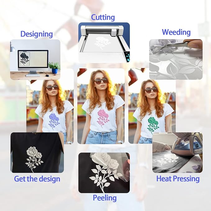 Puff Vinyl Heat Transfer White Color 12x10 inch-3 Sheets | Puffy htv Iron on - Image 4