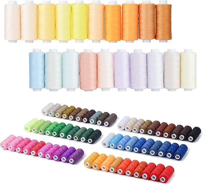 Simthread All Purpose Sewing Thread, 80 Spools Assorted Colors Each 400 Yards - Image 2
