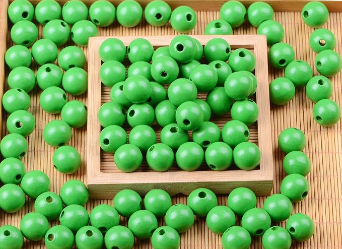 AD Beads Wood Spacer Loose Wooden Craft Beads Big Hole Beads Assorted - Image 3