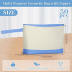 Silkfly 30 Pcs Cotton Canvas Makeup Bags Cosmetic Zipper Bags 10.2 x 5.5 x 2'' - Image 2