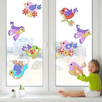 Qyeahkj 6 Pcs Spring Bird Arts Crafts DIY Summer Gem Diamond Suncatcher Crafts - Image 5