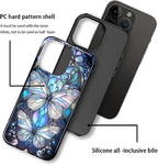 ZHEGAILIAN Case for iPhone 13 Pro Max, Stained Glass Butterfly Aesthetic - Image 2