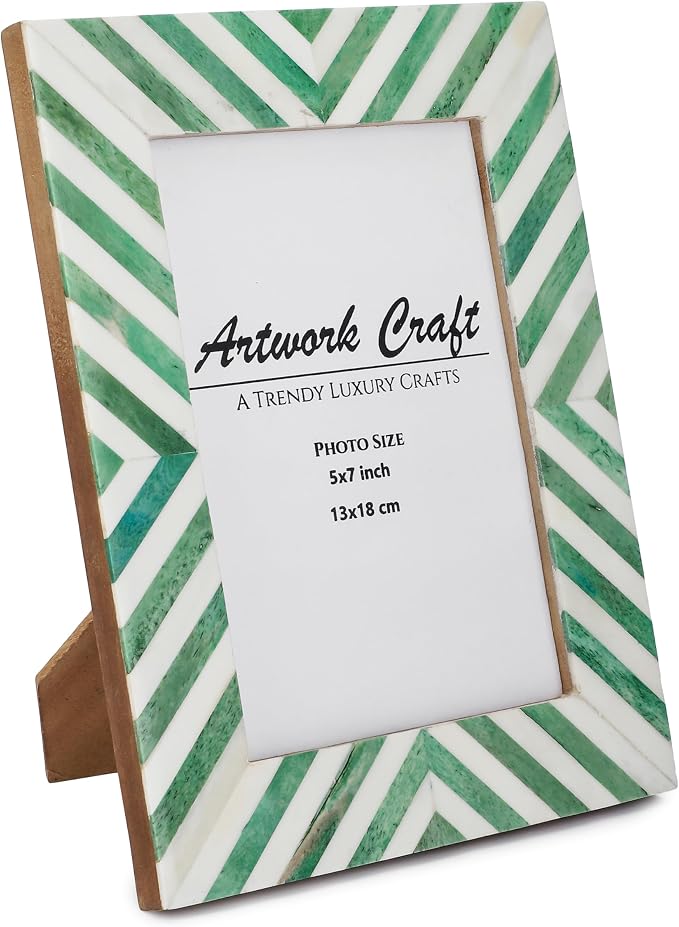 Picture Photo Frame Chevron Herringbone Art Inspired Vintage Table-Top/Wall - Image 2