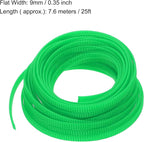 uxcell PET Expandable Sleeving 25ft 1/4" Green Cable Management Sleeve Cord - Image 3