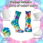 Chicingyou White Cotton Socks for Tie Dye Painting Graffiti White Crew Ankle - Image 4
