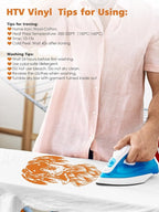 Orange Heat Transfer Vinyl Bundle: 16 Pack 12" x 10" Heat Transfer Vinyl T-Shirt - Image 3