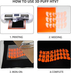guangyintong Orange Puff Heat Transfer Vinyl HTV Rolls - Image 4