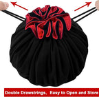 SIQUK Large Dice Bag with Pockets Drawstring Dice Bag DND Dice Storage Bag Big - Image 4