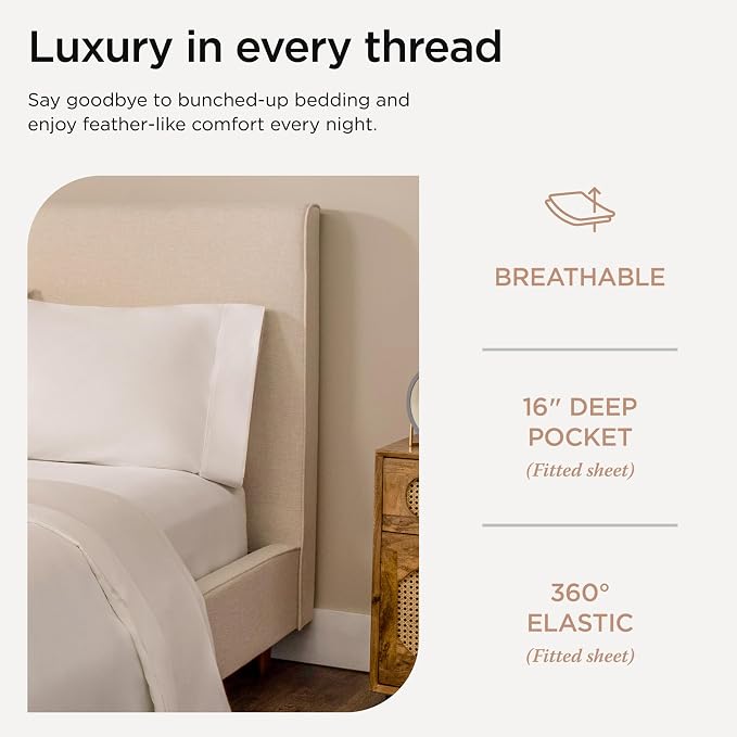 Threadmill Luxury 800 Thread Count King 100% Cotton Sheets - Image 5