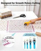 Quilting Rulers 12.5" x 12.5", Slotted Quilting Ruler - Image 5