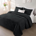 Whale Flotilla Ultra Soft King Quilt Bedding Set, Lightweight Microfiber Black by WHALEFLOTILLA