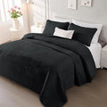 Whale Flotilla Ultra Soft Queen Quilt Bedding Set, Lightweight Microfiber Black by WHALEFLOTILLA