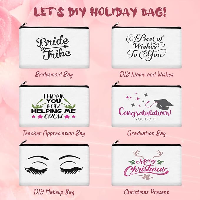 Legigo Blank Canvas Bag Zipper Pouch Makeup Bags Bulk - Image 5