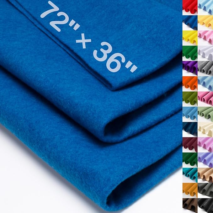 XSEINO Royal Blue Large Felt Fabric 72" X 36 ", 1.4 mm Thick Soft Felt Fabric by XSEINOiscreating%EF%BC%81