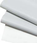 White Faux Leather Fabric 20"×55" Smooth Grain Upholstery Vinyl by JERLITU