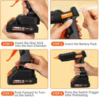 THINKWORK 20V Cordless Hot Glue Gun and Sticks Set, Rechargeable Glue Gun - Image 7