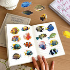 50PCS Clear Tropical Marine Life Ocean Stickers PET Fish Aesthetic Sticker - Image 6