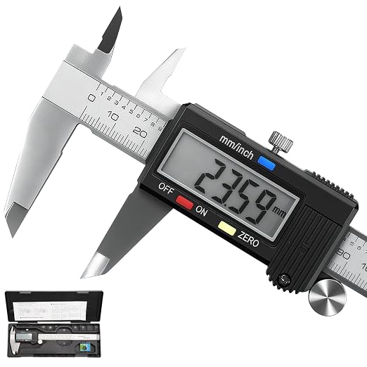 Caliper Measuring Tool, Qfun Vernier Digital Caliper Stainless Steel 6 by Qfun