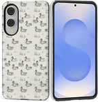 for Samsung Galaxy S25 Edge Case, Cute Duck Pattern Glossy 2 in 1 Shockproof by Teonvpu