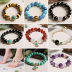 0.5lb 280pcs Natural Stone Beads Multicolor Random Mixed Assorted Round Loose - Image 5