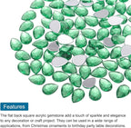 MECCANIXITY 50PCS Flat Back Acrylic Teardrop Gems 10x14mm Artificial Rhinestones - Image 4