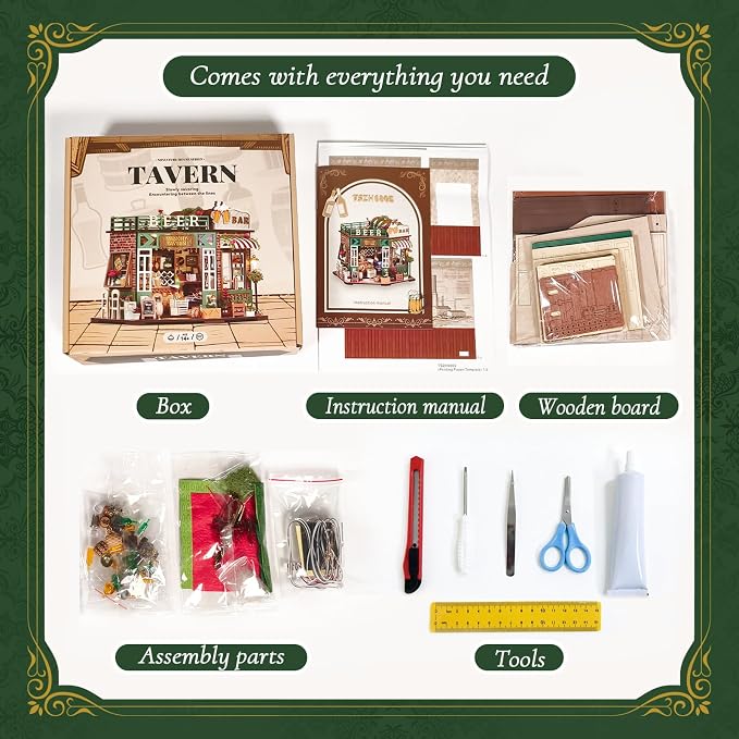 Book Nook, Beer Shop DIY Miniature House Kit - Image 7