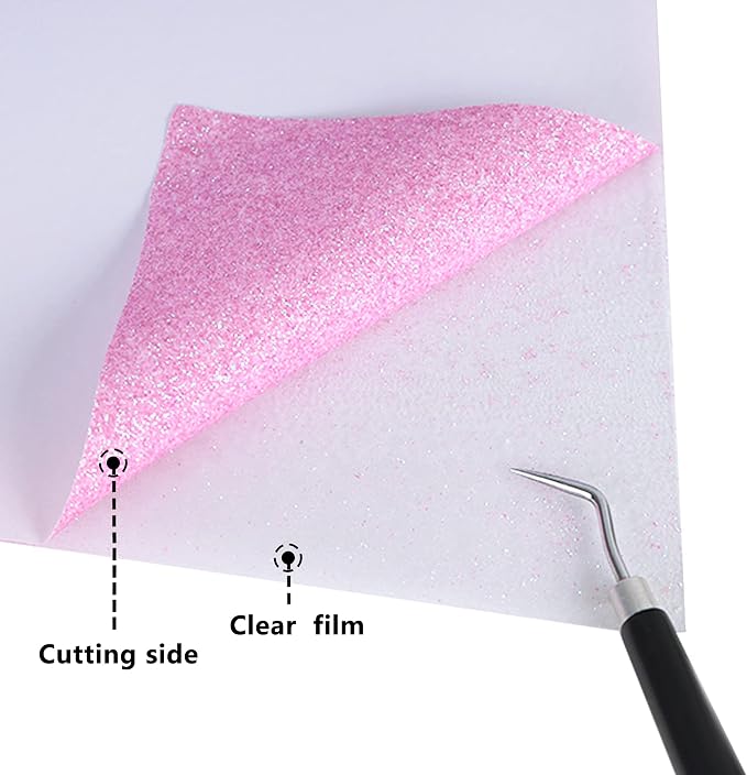 Purple Glitter HTV Heat Transfer Vinyl Rolls 12inch by 6feet PU Stretch Iron on - Image 4