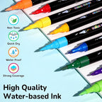 WINSONS Acrylic Markers, 60 Dual-Tip Paint Pens - Image 2