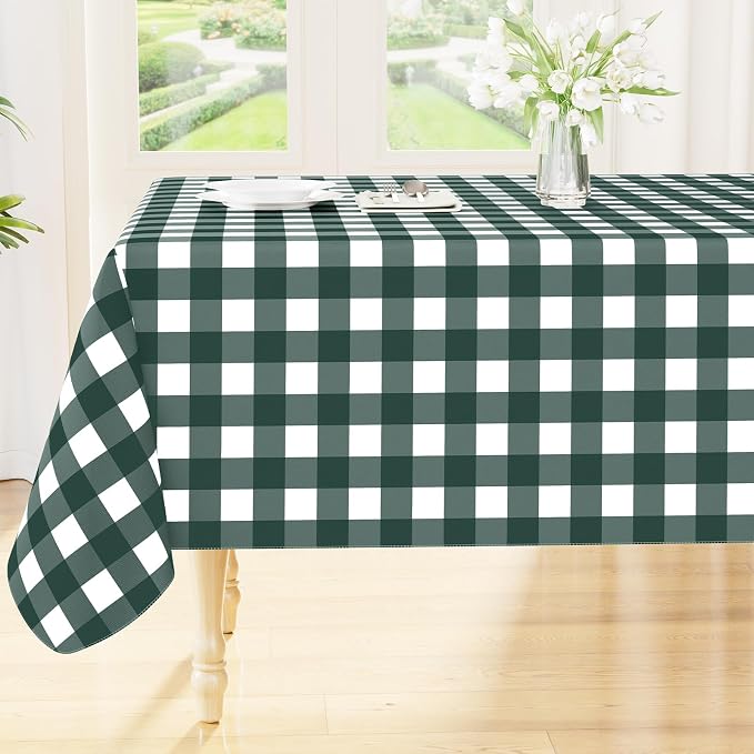 Smiry Rectangle Table Cloth, Waterproof Vinyl Tablecloth by Smiry