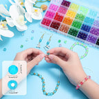 Paxcoo 700 Pcs Crystal Acrylic Beads Faceted Bicone Gem Beads - Image 4