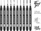 10 Size Calligraphy Pen Set, Hand Lettering Brush Pens by GETFOO