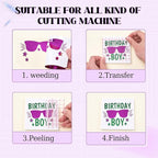 Tintnut Holographic Permanent Vinyl 8 Pcs 12x12in Purple Adhesive Vinyl | Solid - Image 3