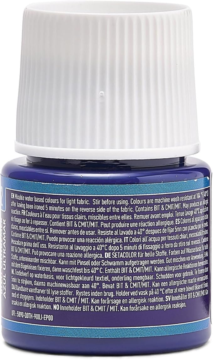 Pebeo Setacolor Light Fabrics Paint 45-Milliliter Bottle, Ultramarine Blue - Image 2