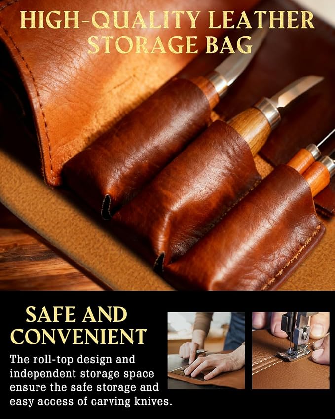 Wood Carving Kit Whittling Kit: Deluxe Wood Carving Tools Knife Set - Image 7