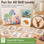 50 Pcs Large Animals Stencils for Painting, 3.93 x 3.93 Inch Animals Stencils - Image 5