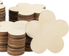PATIKIL 80mm Wooden Flowers, 50 Pack Unfinished Wood Flowers Blank Wooden by PATIKIL
