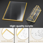 6PCS Acrylic Sign Holder 8.5X11 Double-Sided Gold Frames | Gold Picture Frames - Image 4