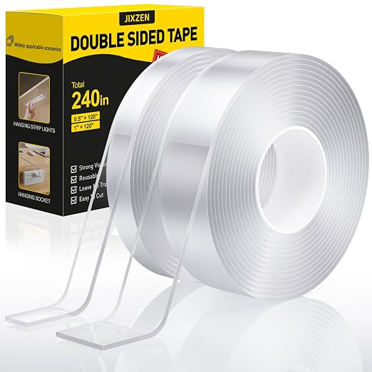JIXZEN Double Sided Tape Heavy Duty 240", Extra Strong Removable Nano Mounting by JIXZEN
