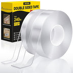JIXZEN Double Sided Tape Heavy Duty 240", Extra Strong Removable Nano Mounting by JIXZEN