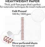 ARTEZA Watercolor Paper, 30 Sheets Each, 5.5x8.5 Inches Watercolor Pad - Image 2