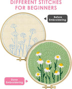 TINDTOP Punch Needle Kit, Daisy Punch Embroidery Kits - Image 3