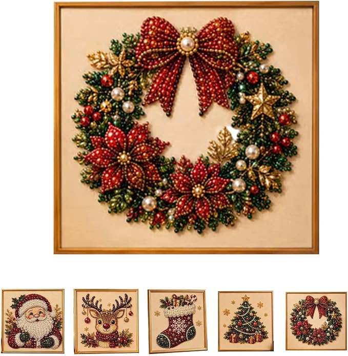 DIY Christmas Pearl Diamond Painting Art Kit by Unknown